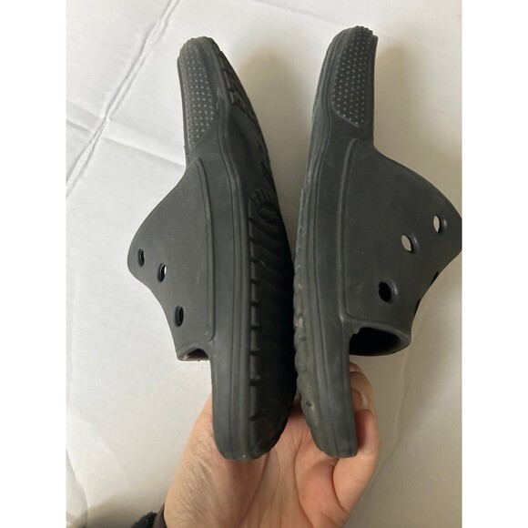 Crocs black Slide Sandals Sz 6 - Picture 2 of 6